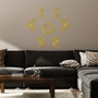Wallity Simbolo-3 Accesorio Decorativo de Pared de Metal Dorado
